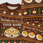Chaotic Club Custom Deviled Eggs Holiday Party Ugly Sweatshirt
