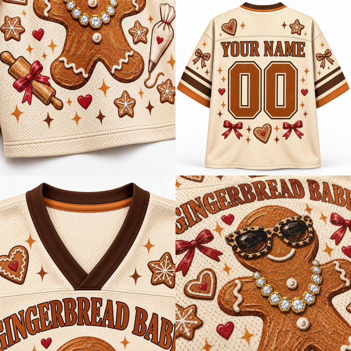Chaotic Club Custom Gingerbread Babe Mesh Jersey