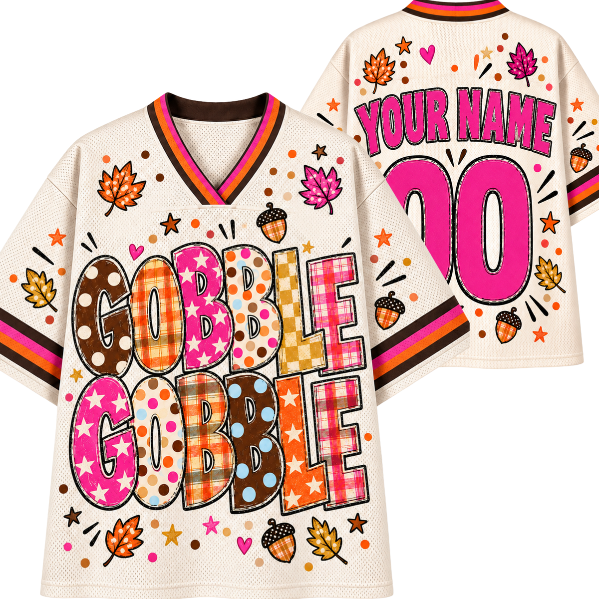 Chaotic Club Custom Gobble Gobble Fall Mesh Jersey
