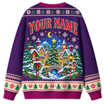 Chaotic Club Custom Holiday Snowglobe Town Ugly Sweatshirt