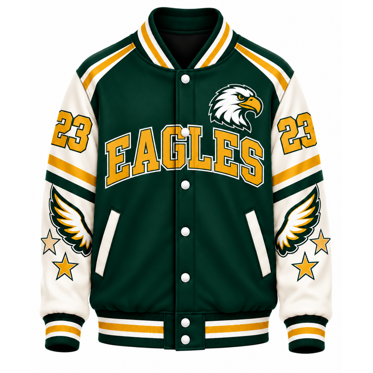 Chaotic Club Custom Mascot All-Over Print Varsity Jacket