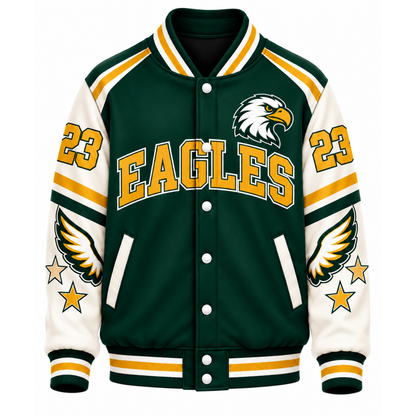 Chaotic Club Custom Mascot All-Over Print Varsity Jacket