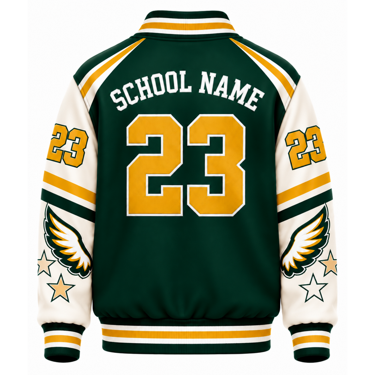 Chaotic Club Custom Mascot All-Over Print Varsity Jacket