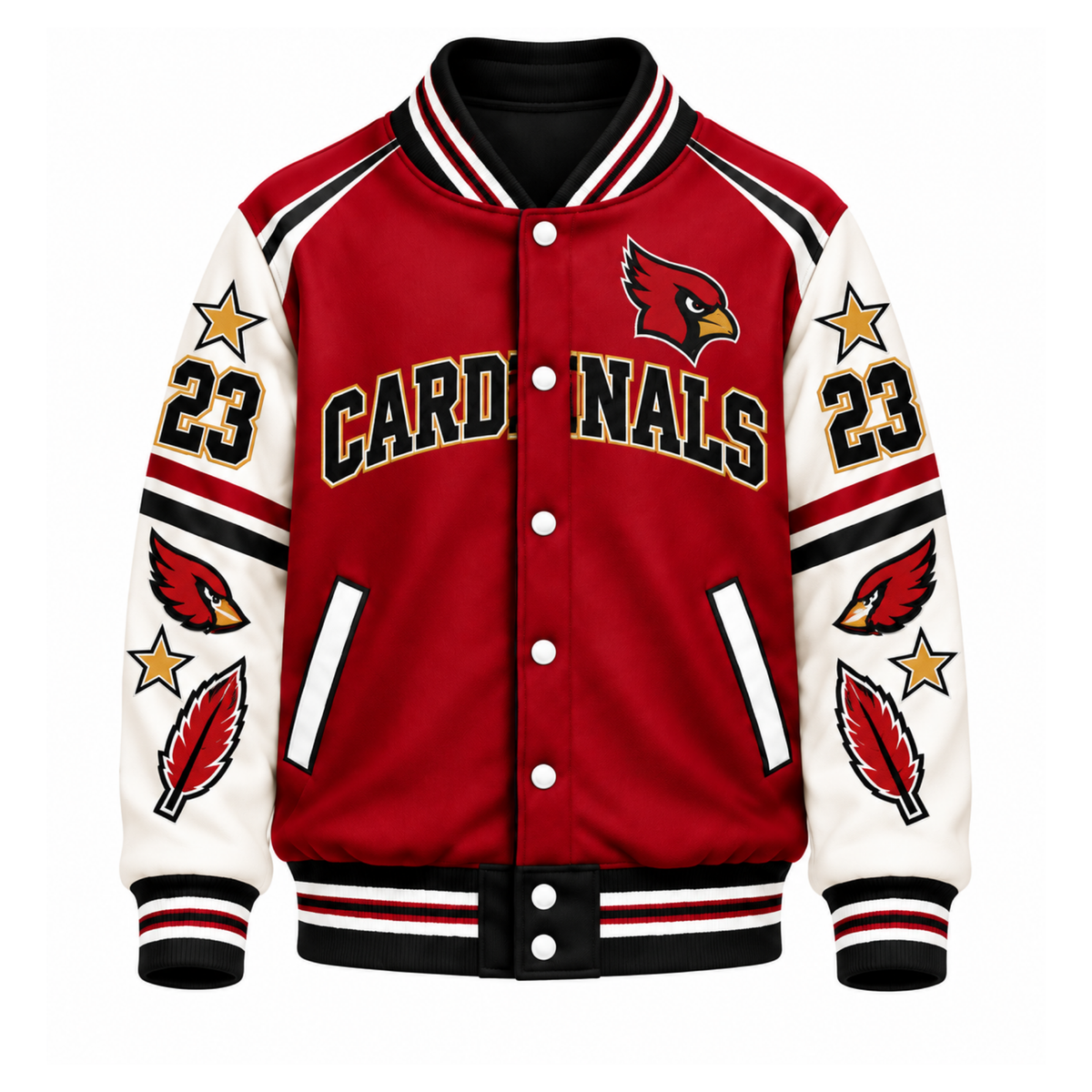 Chaotic Club Custom Mascot All-Over Print Varsity Jacket