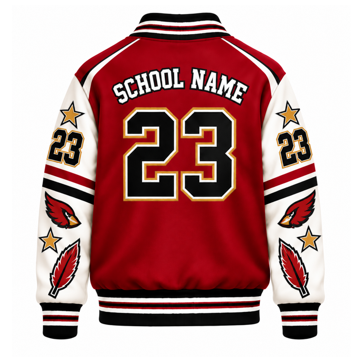 Chaotic Club Custom Mascot All-Over Print Varsity Jacket