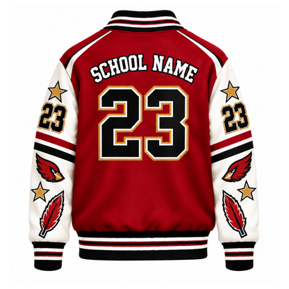 Chaotic Club Custom Mascot All-Over Print Varsity Jacket