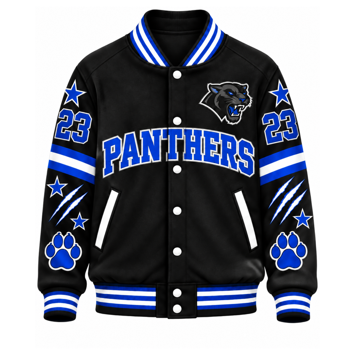 Chaotic Club Custom Mascot All-Over Print Varsity Jacket