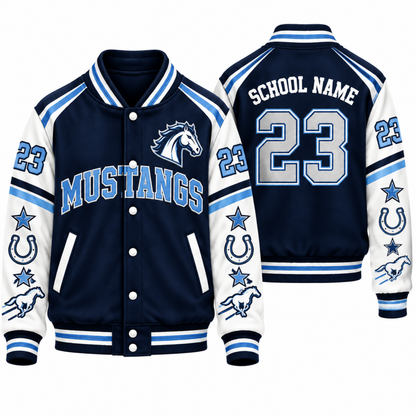 Chaotic Club Custom Mascot All-Over Print Varsity Jacket