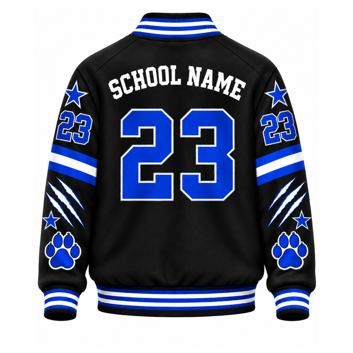 Chaotic Club Custom Mascot All-Over Print Varsity Jacket