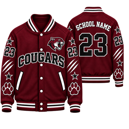 Chaotic Club Custom Mascot All-Over Print Varsity Jacket