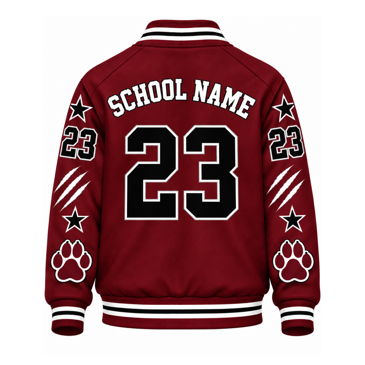 Chaotic Club Custom Mascot All-Over Print Varsity Jacket