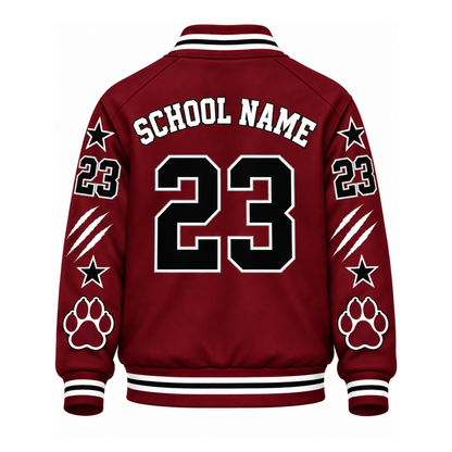 Chaotic Club Custom Mascot All-Over Print Varsity Jacket