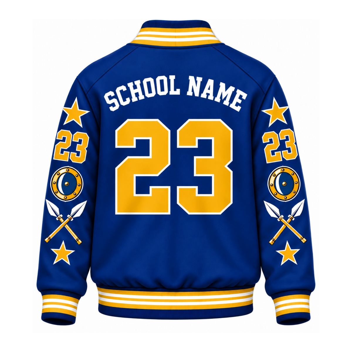 Chaotic Club Custom Mascot All-Over Print Varsity Jacket