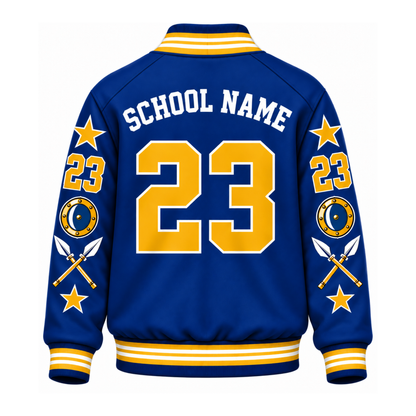 Chaotic Club Custom Mascot All-Over Print Varsity Jacket