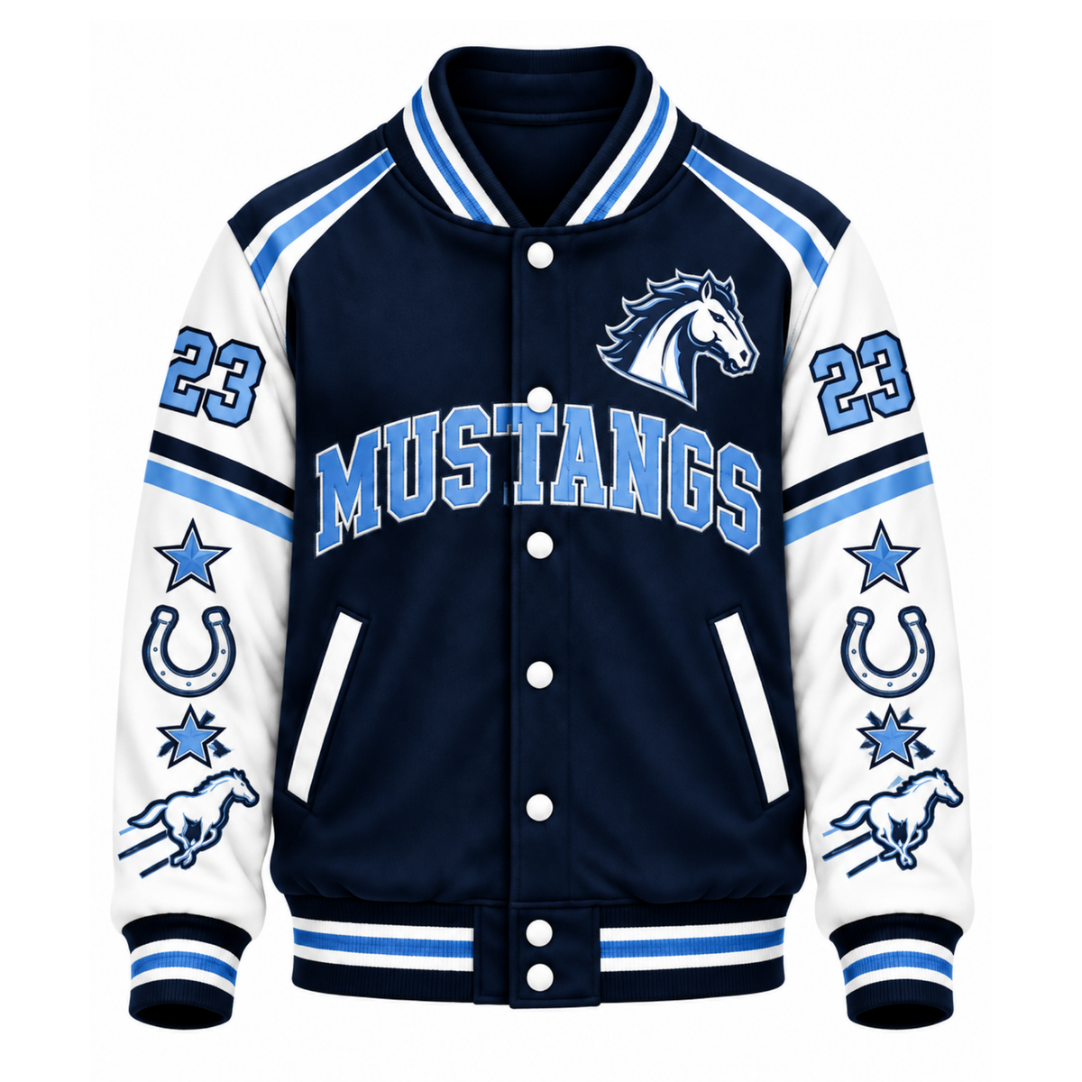 Chaotic Club Custom Mascot All-Over Print Varsity Jacket