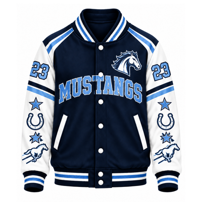 Chaotic Club Custom Mascot All-Over Print Varsity Jacket