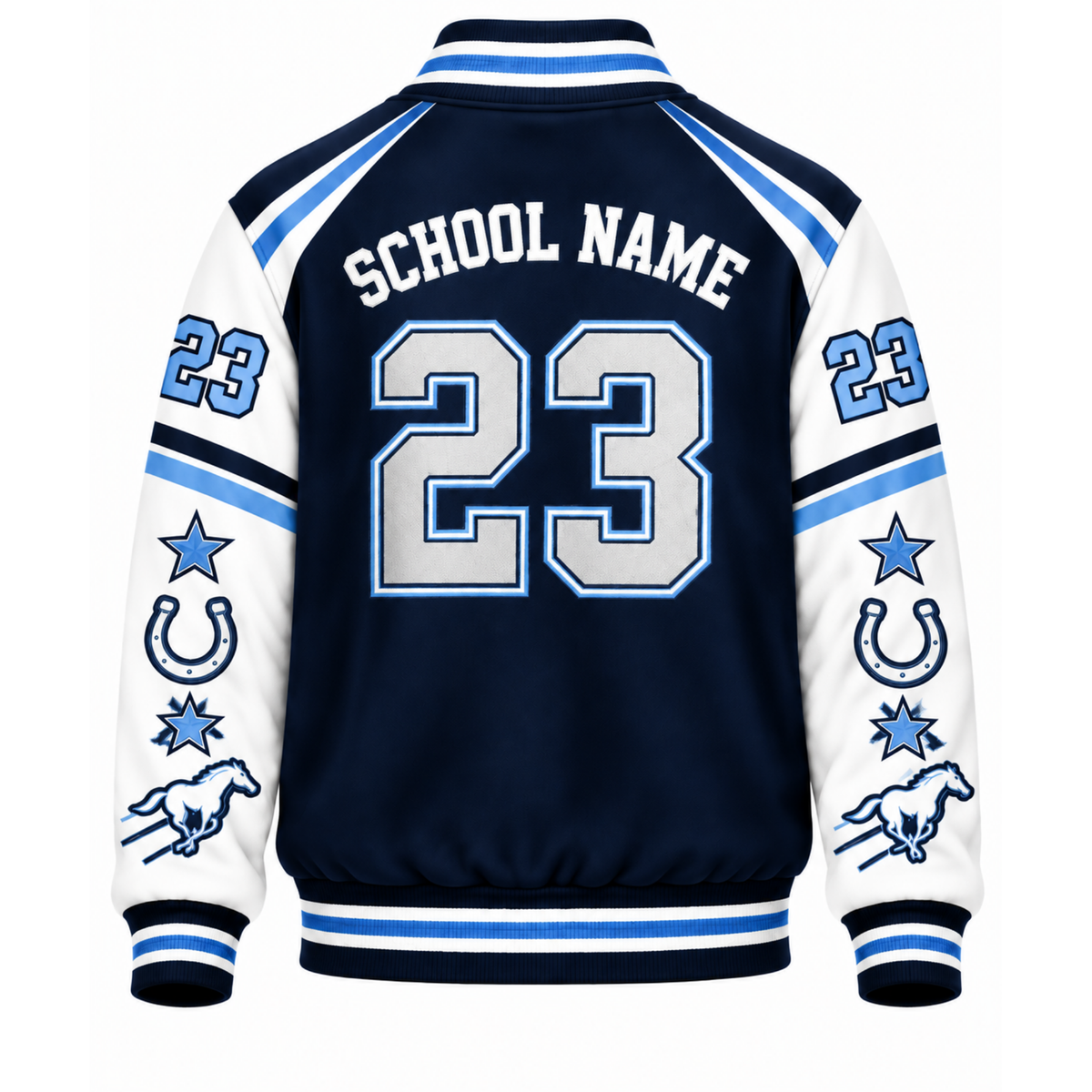 Chaotic Club Custom Mascot All-Over Print Varsity Jacket