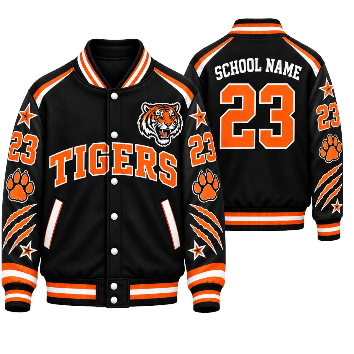 Chaotic Club Custom Mascot All-Over Print Varsity Jacket