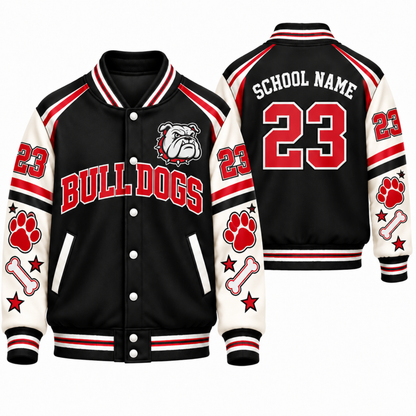 Chaotic Club Custom Mascot All-Over Print Varsity Jacket