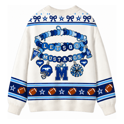 Chaotic Club Custom Mascot Beaded Charm Bow Cardigan
