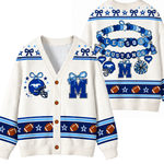 Chaotic Club Custom Mascot Beaded Charm Bow Cardigan