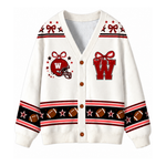 Chaotic Club Custom Mascot Beaded Charm Bow Cardigan