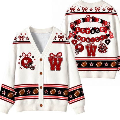 Chaotic Club Custom Mascot Beaded Charm Bow Cardigan