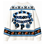 Chaotic Club Custom Mascot Beaded Charm Bow Cardigan