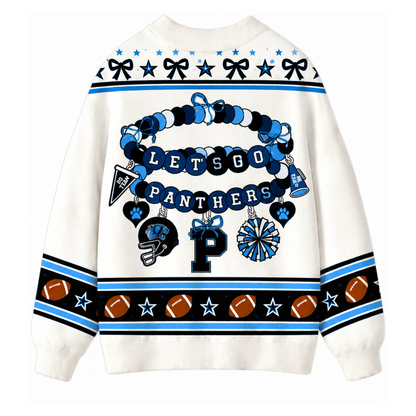 Chaotic Club Custom Mascot Beaded Charm Bow Cardigan