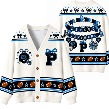 Chaotic Club Custom Mascot Beaded Charm Bow Cardigan