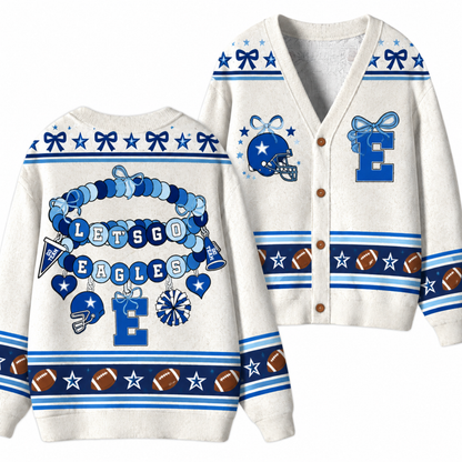 Chaotic Club Custom Mascot Beaded Charm Bow Cardigan