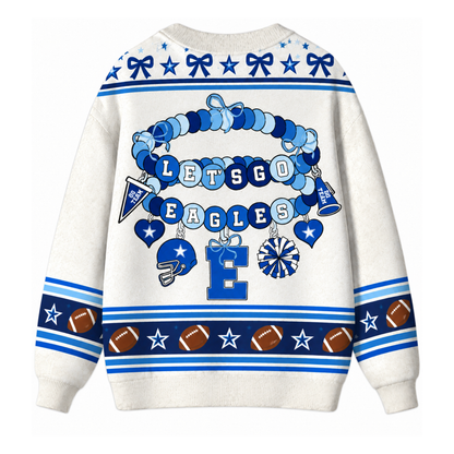 Chaotic Club Custom Mascot Beaded Charm Bow Cardigan