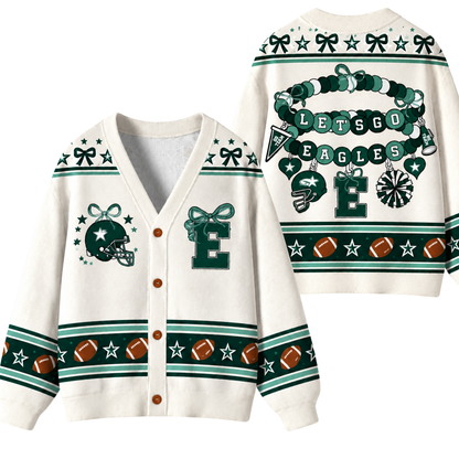 Chaotic Club Custom Mascot Beaded Charm Bow Cardigan