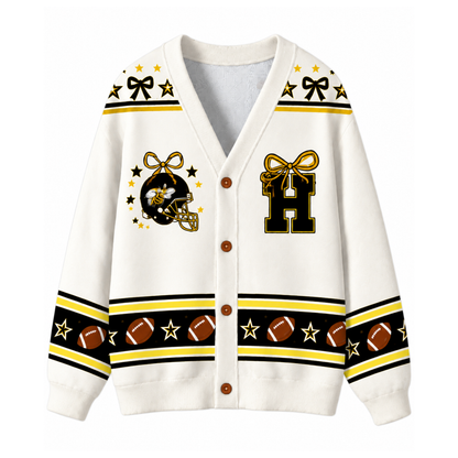 Chaotic Club Custom Mascot Beaded Charm Bow Cardigan