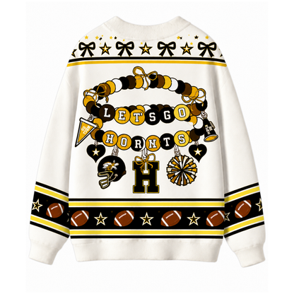 Chaotic Club Custom Mascot Beaded Charm Bow Cardigan