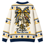 Chaotic Club Custom Mascot Cheer Bow Game Day Cardigan