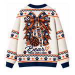 Chaotic Club Custom Mascot Cheer Bow Game Day Cardigan