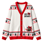 Chaotic Club Custom Mascot Cheer Bow Game Day Cardigan
