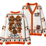 Chaotic Club Custom Mascot Cheer Bow Game Day Cardigan