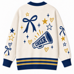 Chaotic Club Custom Mascot Cheer Bow Knit Cardigan