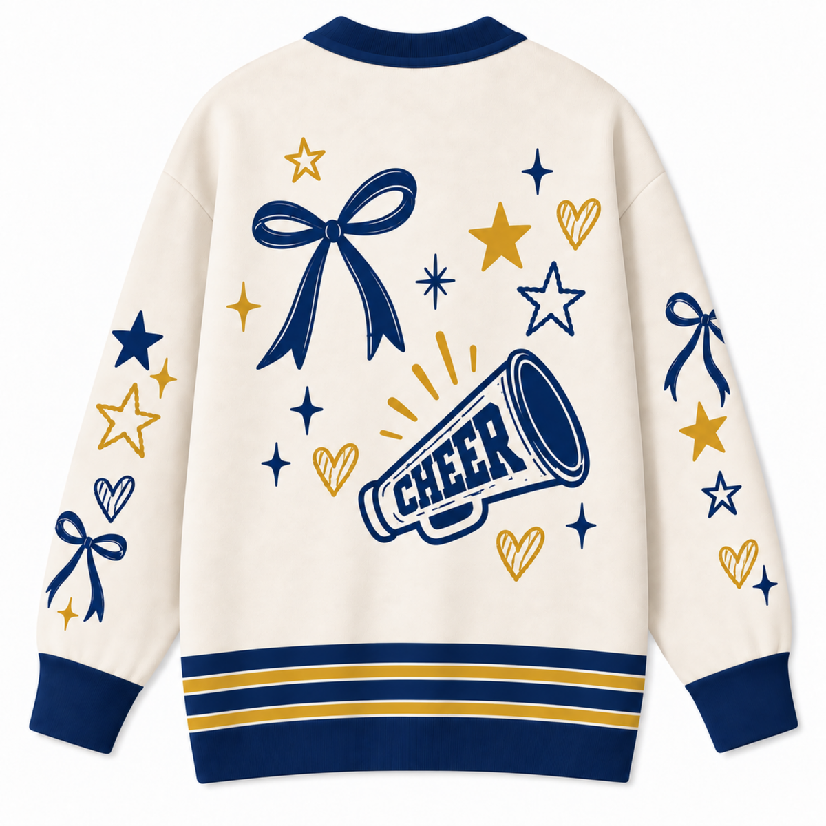 Chaotic Club Custom Mascot Cheer Bow Knit Cardigan
