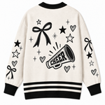Chaotic Club Custom Mascot Cheer Bow Knit Cardigan