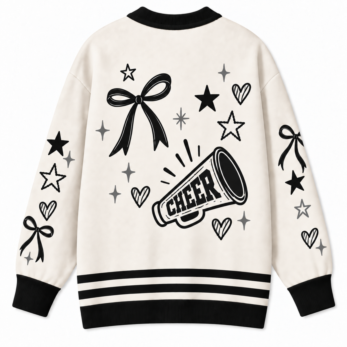 Chaotic Club Custom Mascot Cheer Bow Knit Cardigan
