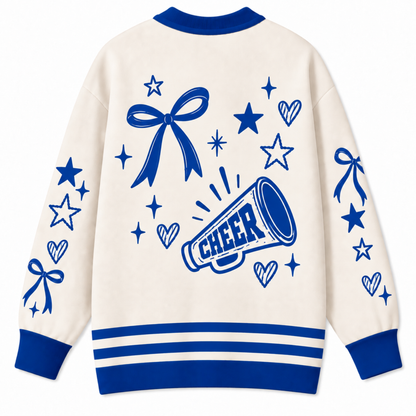 Chaotic Club Custom Mascot Cheer Bow Knit Cardigan