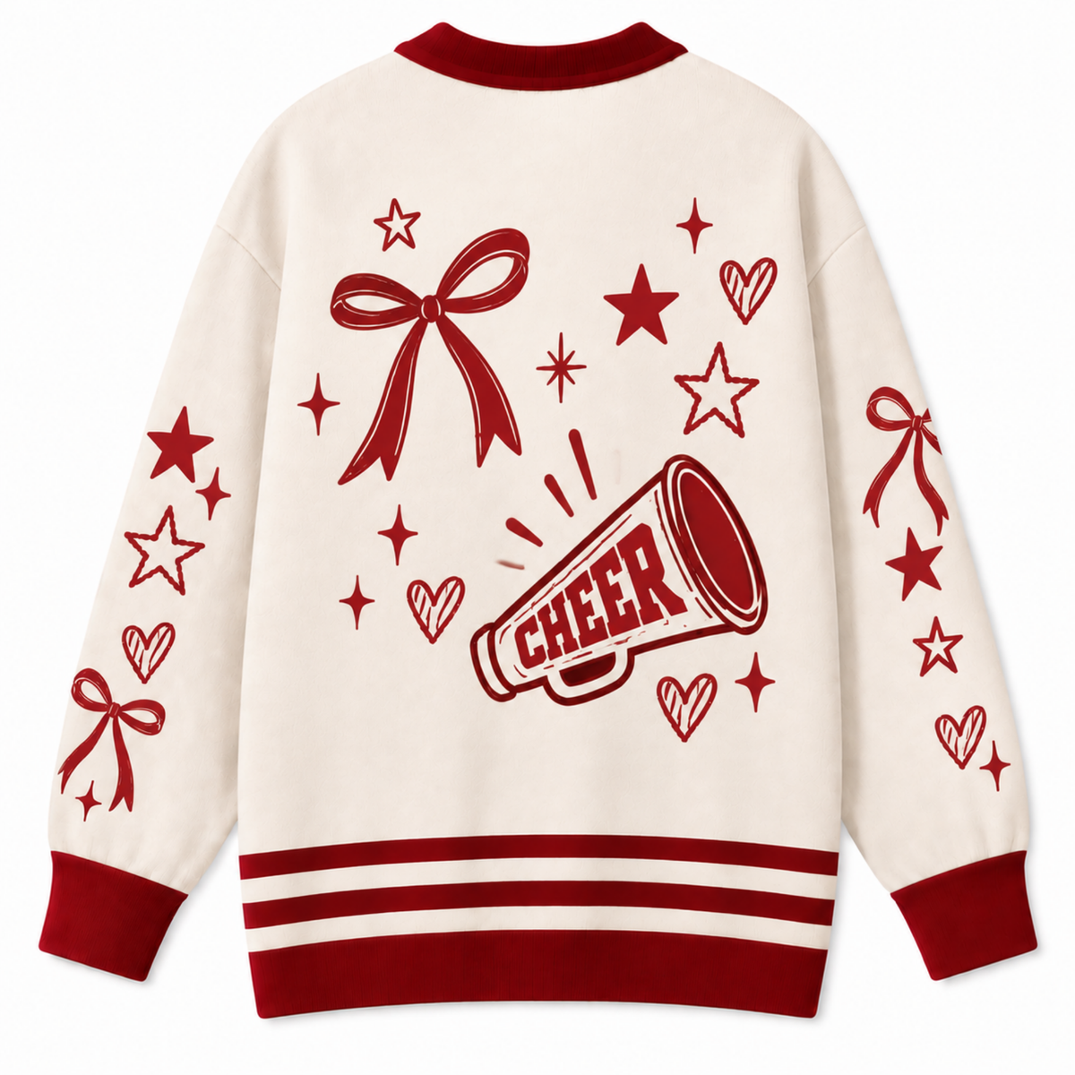 Chaotic Club Custom Mascot Cheer Bow Knit Cardigan