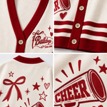 Chaotic Club Custom Mascot Cheer Bow Knit Cardigan
