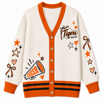 Chaotic Club Custom Mascot Cheer Bow Knit Cardigan