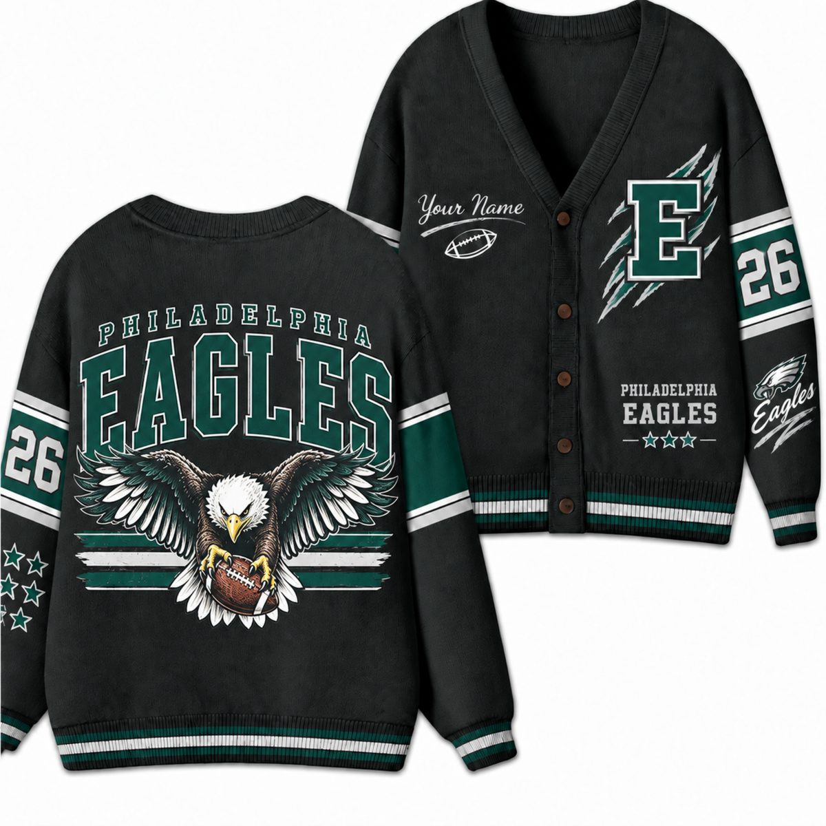 Chaotic Club Custom Mascot Football Claw Cardigan