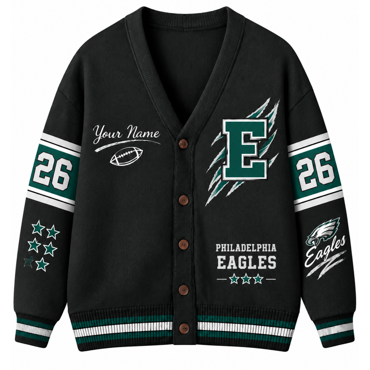 Chaotic Club Custom Mascot Football Claw Cardigan