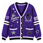 Chaotic Club Custom Mascot Game Day Crest Pocket Cardigan